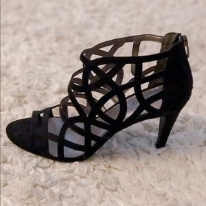 Kelly and Katie Talina Caged Black Sandal